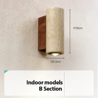 Applique murale LED en marbre moderne pour chambre et extérieur | Marco Lucetti Jaune