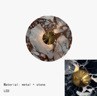 Applique murale LED en marbre naturel et métal doré - Eclairage d'ambiance 3000K | Marco Lucetti