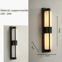 Applique murale LED en marbre naturel pour divers espaces - Modèle Cuboïde | Marco Lucetti