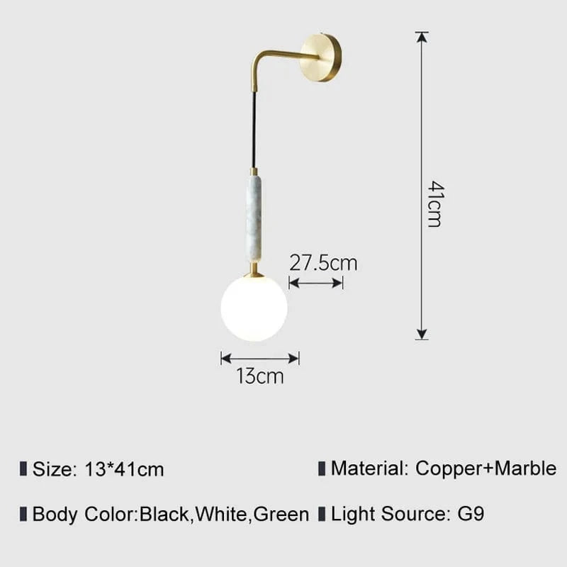 Applique murale LED en marbre nordique design contemporain | Marco Lucetti