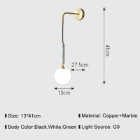 Applique murale LED en marbre nordique design contemporain | Marco Lucetti