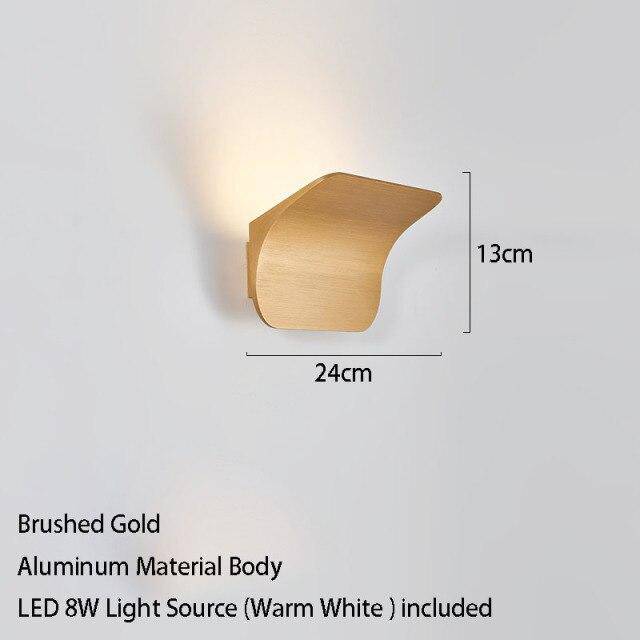 Applique murale LED en métal au design élégant | Marco Lucetti Doré / Chaude