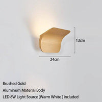 Applique murale LED en métal au design élégant | Marco Lucetti Doré / Chaude