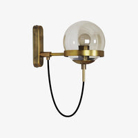 Applique murale LED en métal avec boule en verre | Marco Lucetti Doré