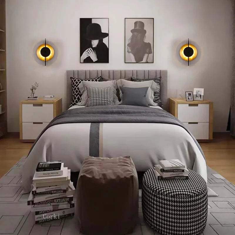 Applique murale LED en métal doré et noir de haute qualité | Marco Lucetti