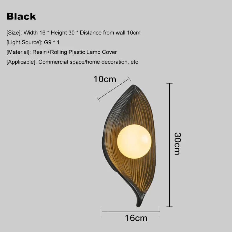 Applique murale LED en résine design nordique moderne et créatif - INNOVANDE | Marco Lucetti Noir / Sans ampoule