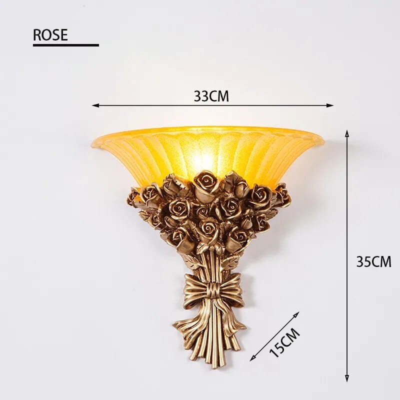 Applique murale LED en résine - Rose romantique et moderne | Marco Lucetti Rose