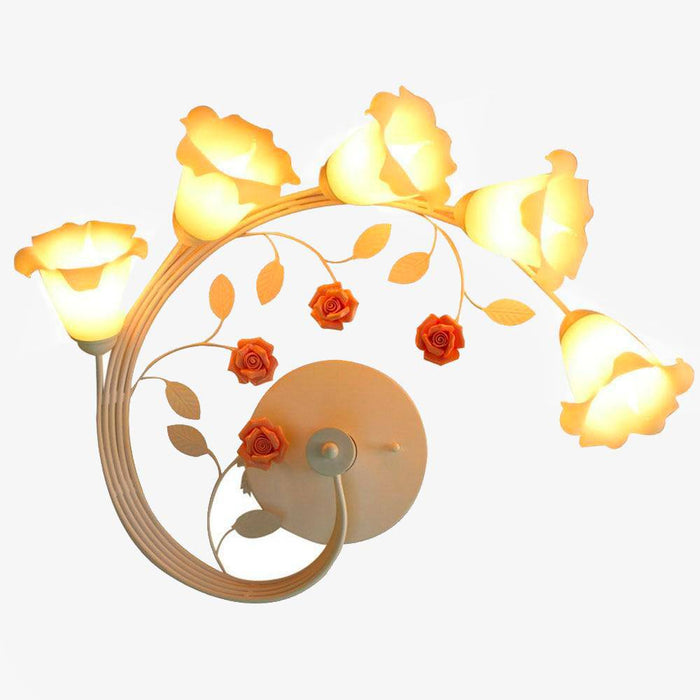 Applique murale LED Garden en verre floral