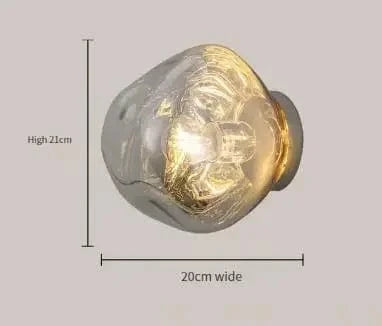 Applique Murale LED en Verre au Design Moderne - Décorations Élégantes | Marco Lucetti A-20 cm / Blanc froid (5 500-7 000 K).