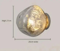 Applique Murale LED en Verre au Design Moderne - Décorations Élégantes | Marco Lucetti A-26 cm / Blanc froid (5 500-7 000 K).