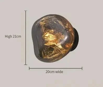 Applique Murale LED en Verre au Design Moderne - Décorations Élégantes | Marco Lucetti D-20cm / Blanc froid (5 500-7 000 K).