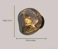 Applique Murale LED en Verre au Design Moderne - Décorations Élégantes | Marco Lucetti D-20cm / Blanc froid (5 500-7 000 K).