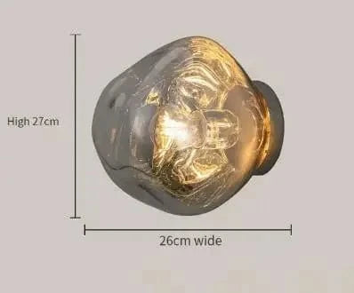 Applique Murale LED en Verre au Design Moderne - Décorations Élégantes | Marco Lucetti E-26cm / Blanc froid (5 500-7 000 K).