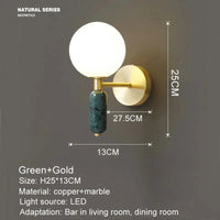 Applique murale LED en verre au design nordique contemporain | Marco Lucetti Or vert