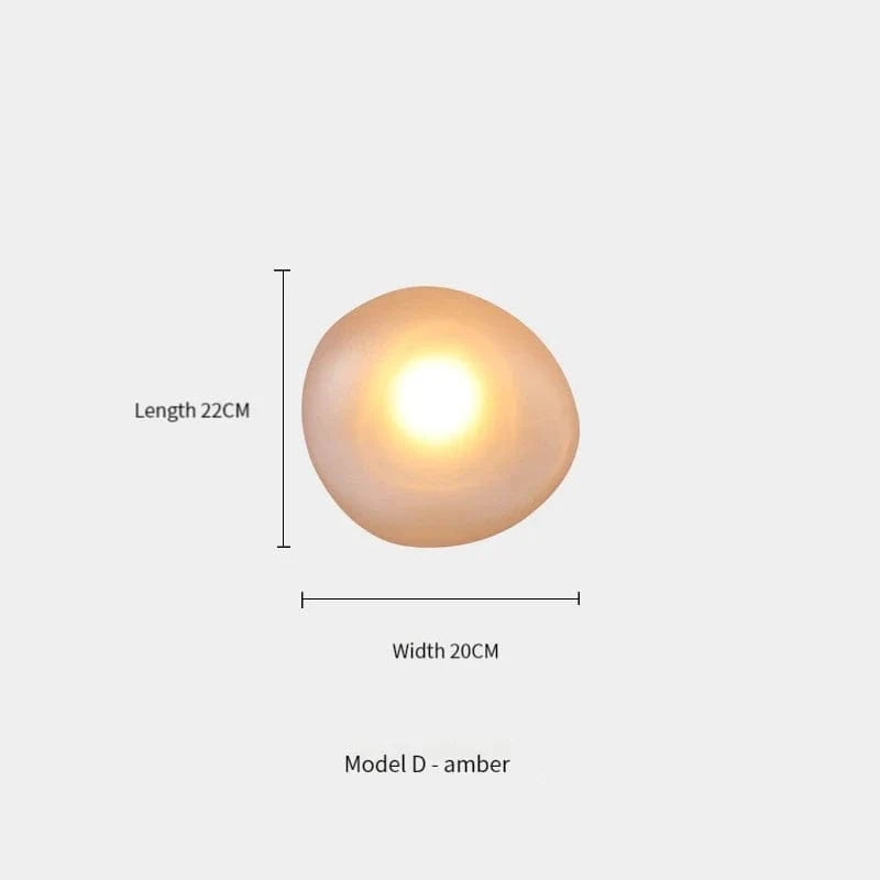 Applique murale LED en verre design nordique - Luminaire décoratif NordiLume | Marco Lucetti D-Ambre