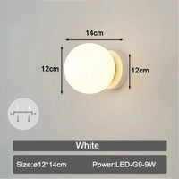 Applique murale LED en verre givré pour intérieur | Marco Lucetti G Blanc 9w / Blanc froid