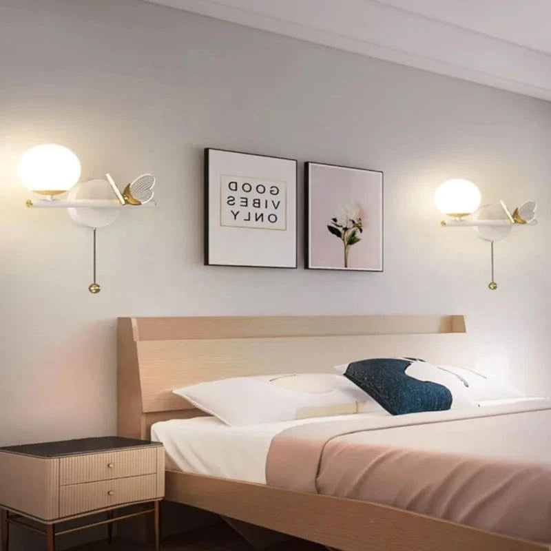Applique murale LED en verre papillon au design nordique contemporain | Marco Lucetti