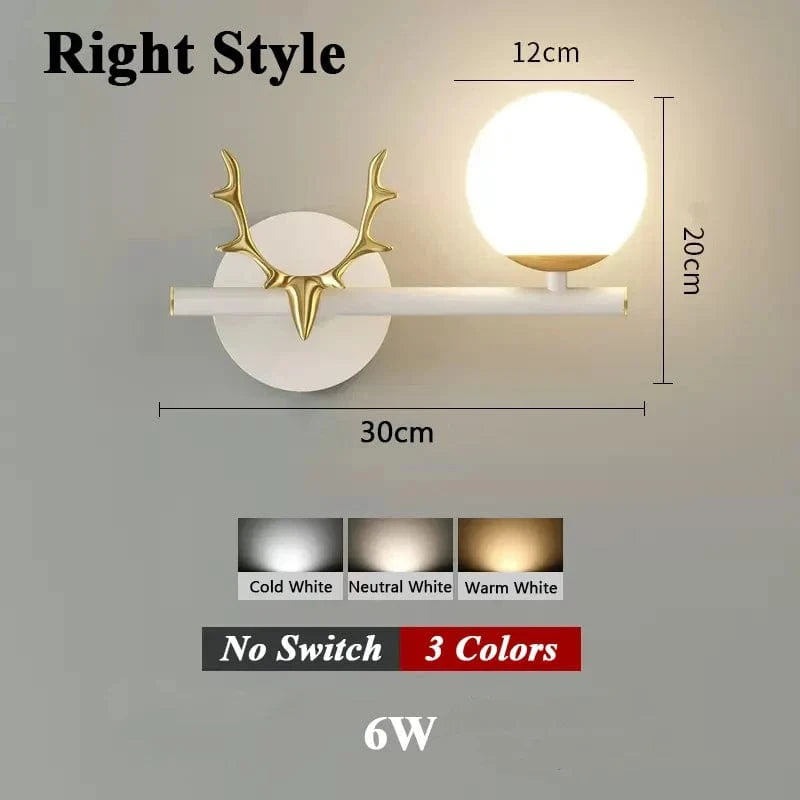 Applique murale LED en verre papillon au design nordique contemporain | Marco Lucetti Droite Style B / Trois couleurs