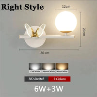 Applique murale LED en verre papillon au design nordique contemporain | Marco Lucetti Style droit A / Trois couleurs