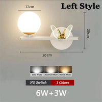 Applique murale LED en verre papillon au design nordique contemporain | Marco Lucetti Style gauche A / Trois couleurs
