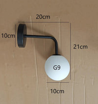 Applique murale LED en verre - Style minimaliste | Marco Lucetti A noir