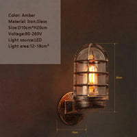 Applique murale LED en verre vintage - Étanche pour usage intérieur et extérieur | Marco Lucetti