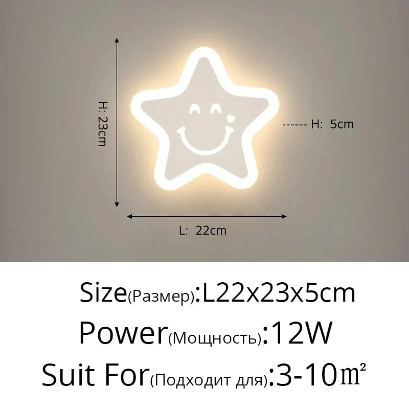 Applique murale LED Enfants Room Glow | Marco Lucetti C Blanc L22x23cm 12W / Blanc chaud (2700-3500K)