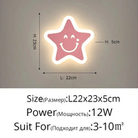 Applique murale LED Enfants Room Glow | Marco Lucetti C Rose L22x23cm 12W / Blanc chaud (2700-3500K)