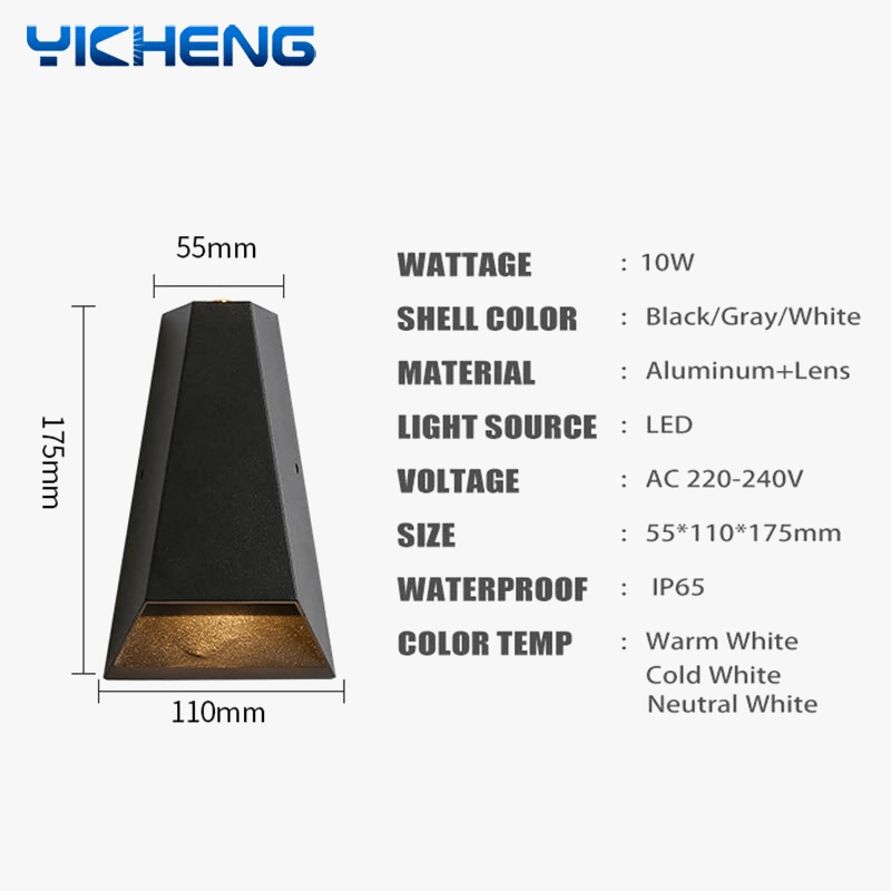 Applique Murale LED Étanche Extérieure en Aluminium IP65 | Marco Lucetti