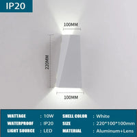 Applique Murale LED Étanche Extérieure en Aluminium IP65 | Marco Lucetti Blanc froid / Type C Blanc 10W