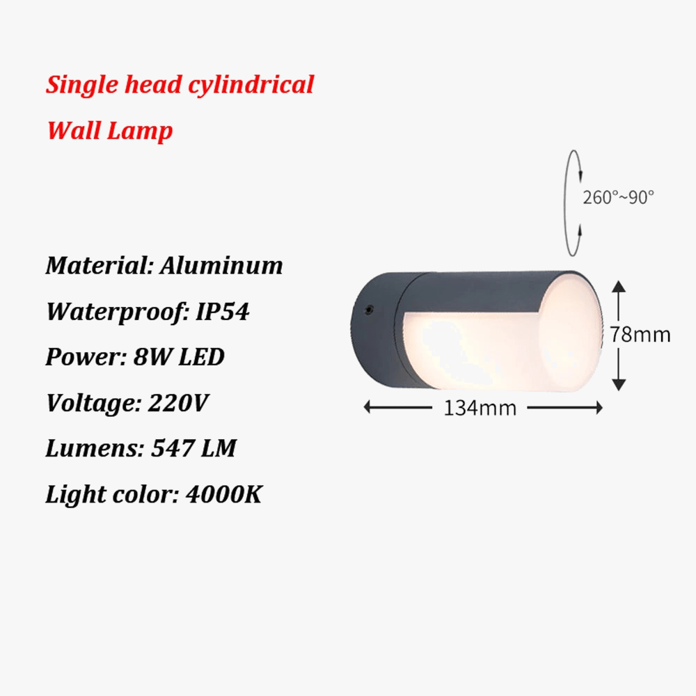 Applique Murale LED Étanche Moderne pour Extérieur - Décoratif Paysage Jardin Allée | Marco Lucetti