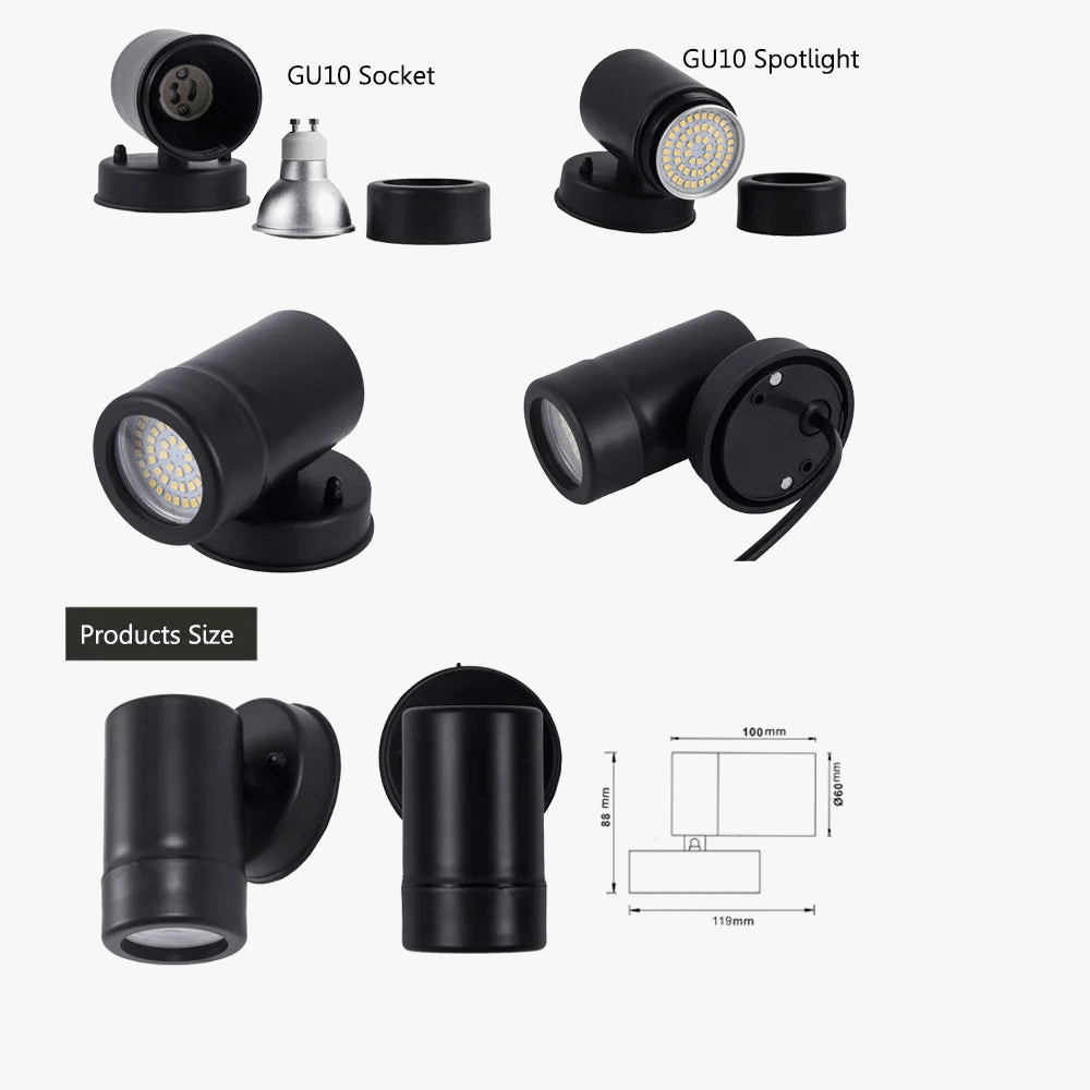 Applique Murale LED Étanche pour Extérieur et Intérieur - Style Moderne | Marco Lucetti