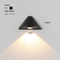 Applique murale LED étanche pour intérieur et extérieur, lumière IP65 | Marco Lucetti Lumière chaude 3000K / Noir