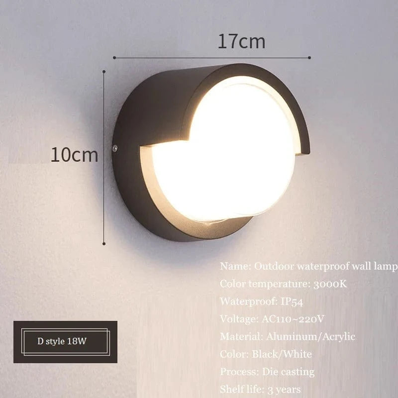 Applique murale LED étanche pour jardin en aluminium | Marco Lucetti B / C.A. 110 V