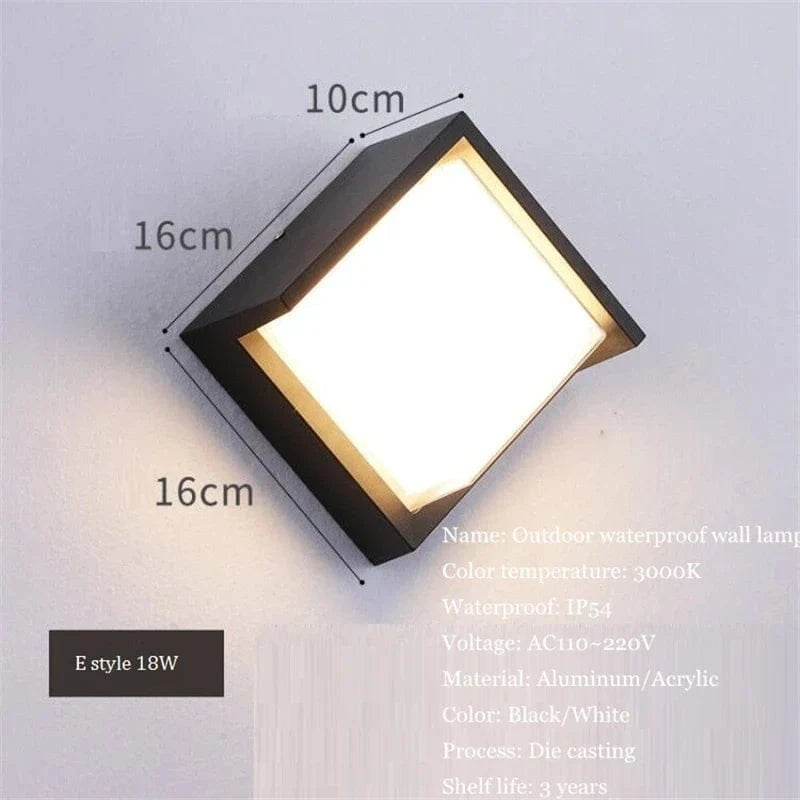 Applique murale LED étanche pour jardin en aluminium | Marco Lucetti C / C.A. 110 V