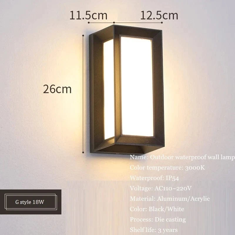 Applique murale LED étanche pour jardin en aluminium | Marco Lucetti G / C.A. 110 V