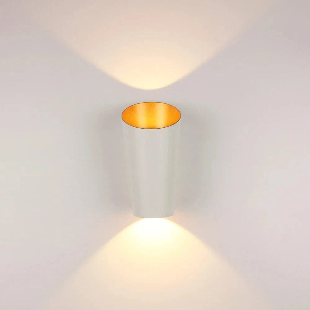 Applique Murale LED Étanche pour Jardin Moderne Nordique | Marco Lucetti Modèle 2 Or Blanc / Blanc chaud (2700-3500K)