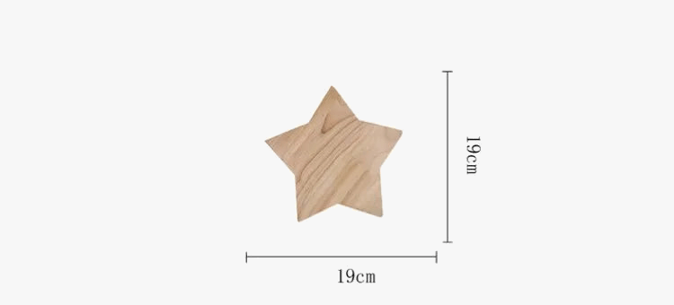 Applique murale LED étoile en bois - Design artistique asiatique modernisé | Marco Lucetti
