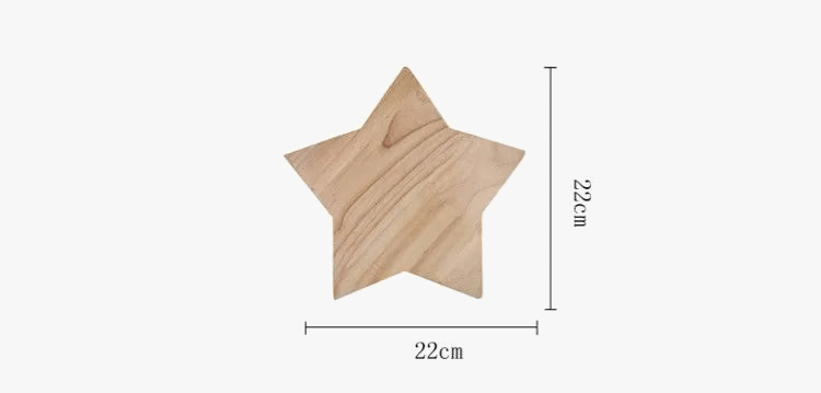 Applique murale LED étoile en bois - Design artistique asiatique modernisé | Marco Lucetti
