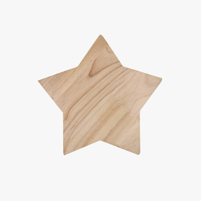 Applique murale LED étoile en bois - Design artistique asiatique modernisé | Marco Lucetti