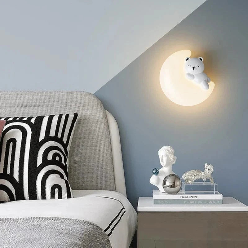 Applique murale LED étoile lune ours lapin minimaliste design | Marco Lucetti