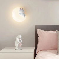 Applique murale LED étoile lune ours lapin minimaliste design | Marco Lucetti