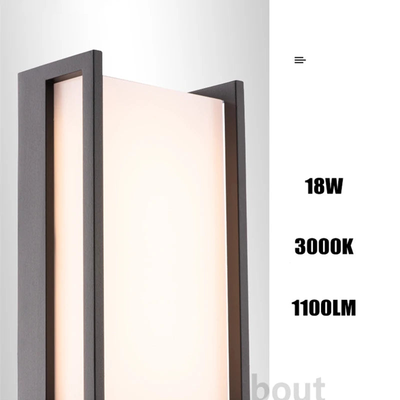 Applique murale LED extérieure imperméable en aluminium décoratif