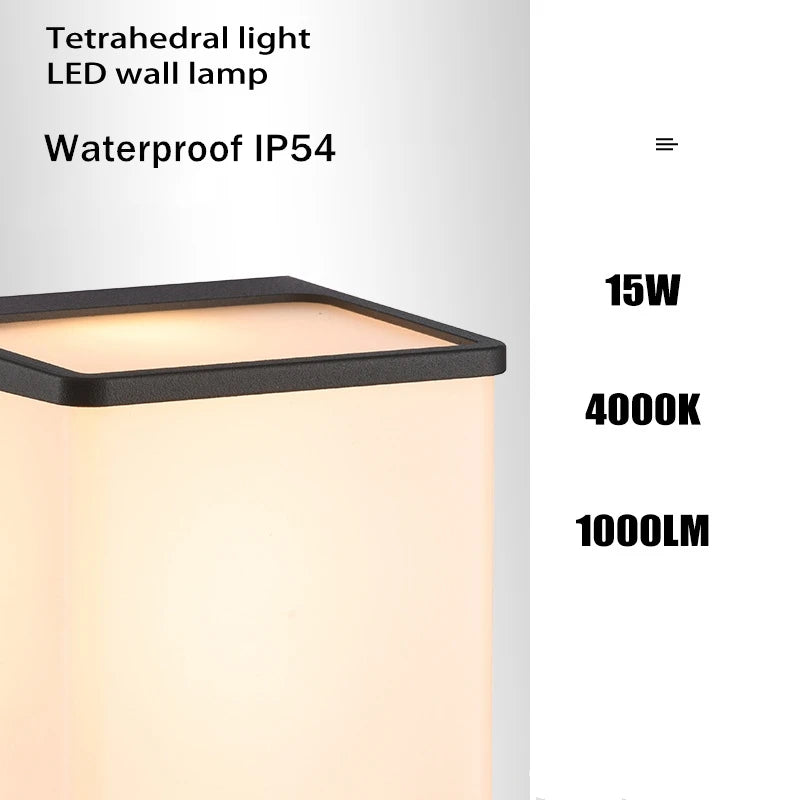 Applique murale LED extérieure imperméable en aluminium décoratif