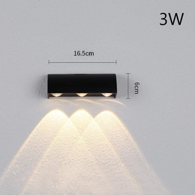 Applique murale LED extérieur design noir waterproof 110V IP54 | Marco Lucetti