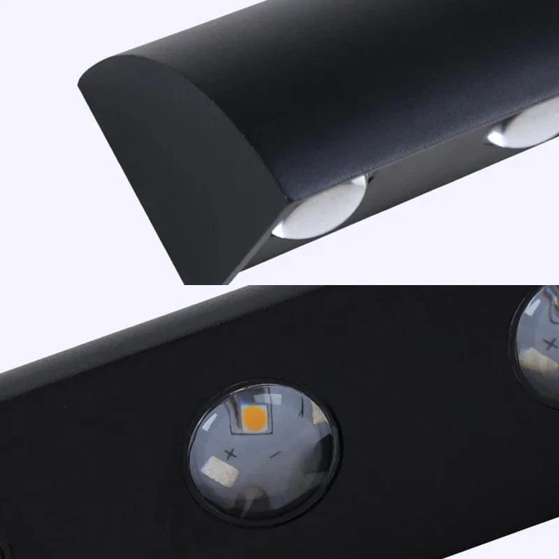 Applique murale LED extérieur design noir waterproof 110V IP54 | Marco Lucetti