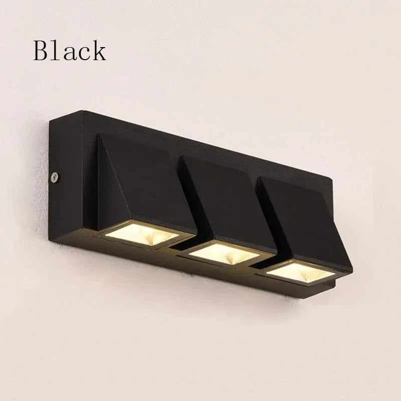 Applique Murale LED Extérieur/Intérieur imperméable | Marco Lucetti Noir 02 / Blanc chaud