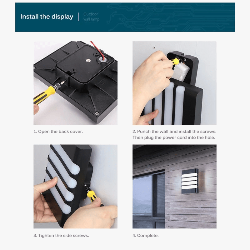 Applique Murale LED Extérieur Moderne en Plastique Étanche | Marco Lucetti