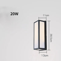 Applique murale LED extérieure - Éclairage mural pour porche, villa et jardin | Marco Lucetti BOO-01-20W / Lumière froide