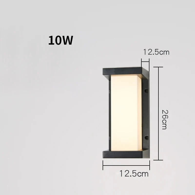 Applique murale LED extérieure - Éclairage mural pour porche, villa et jardin | Marco Lucetti BOO-02-10W / Lumière froide